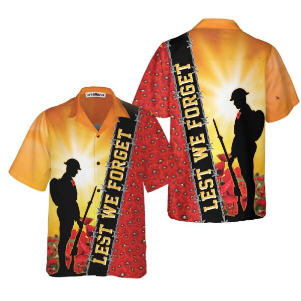 Lest We Forget Veteran US Hawaiian Shirt Proud Veteran Gift for Veteran Day