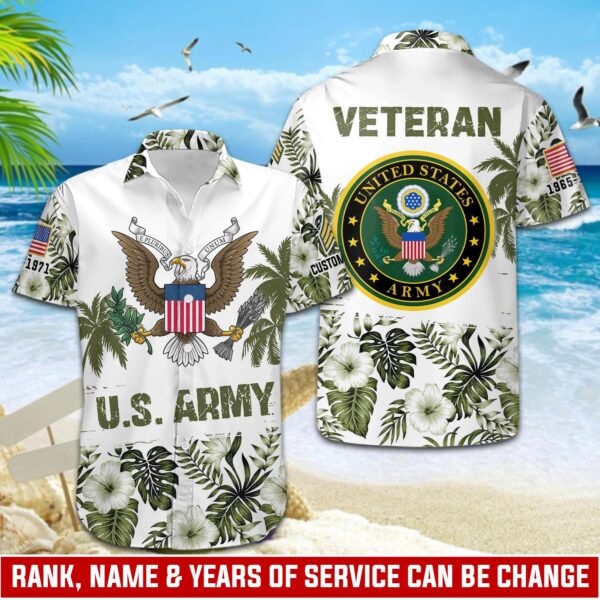 US Army, E 8 Army First Sergeant – Button Hawaiian Shirt Gift for Men Dad