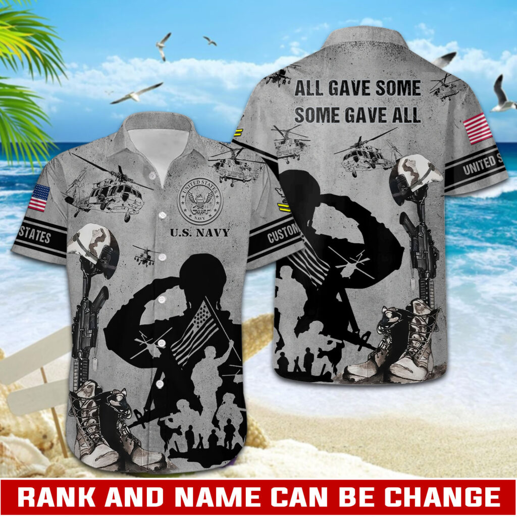 US Navy, Proud Veteran – Button Hawaiian Shirt Gift for Men Dad US Navy, Proud Veteran – Button Hawaiian Shirt Gift for Men Dad