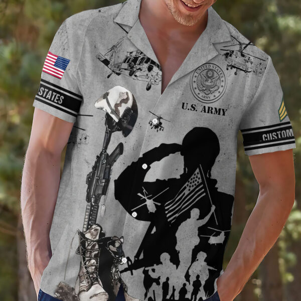 US Army, Once A Soldier, Always A Soldier – Button Hawaiian Shirt Gift for Men Dad