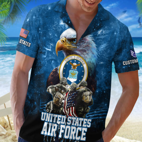 US Air Force , Thank a Veteran – Button Hawaiian Shirt Gift for Men Dad