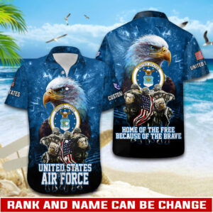 US Air Force , Thank a Veteran – Button Hawaiian Shirt Gift for Men Dad