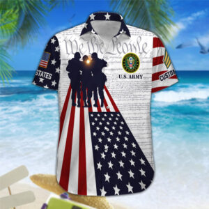US Army, Lest We Forget – Button Hawaiian Shirt Gift for Men Dad 1