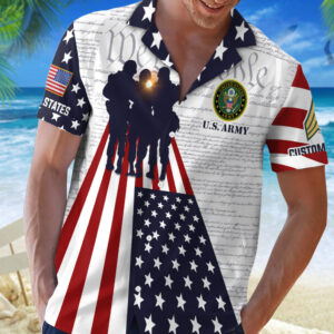 US Army, Lest We Forget – Button Hawaiian Shirt Gift for Men Dad 3