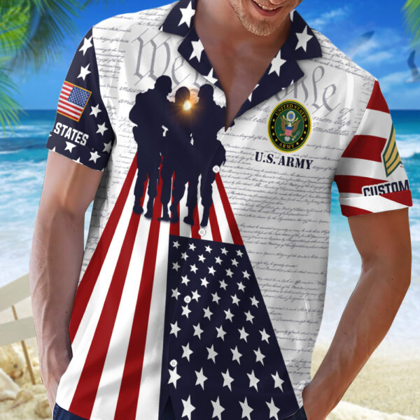 US Army, Lest We Forget – Button Hawaiian Shirt Gift for Men Dad