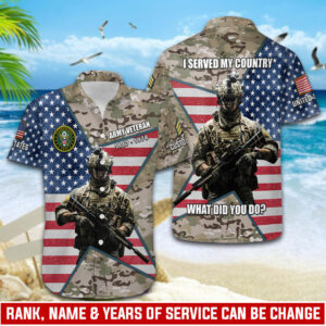 US Army, E 7 Army Master Specialist – Button Hawaiian Shirt Gift for Men Dad