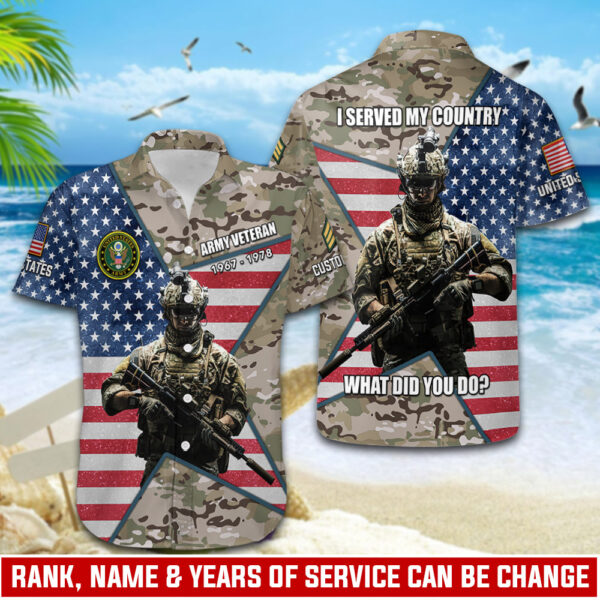 US Army, E 7 Army Master Specialist – Button Hawaiian Shirt Gift for Men Dad