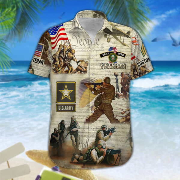US Army, E 5 Army Sergeant – Button Hawaiian Shirt Gift for Men Dad