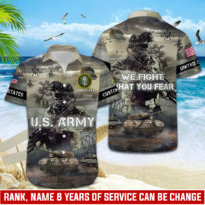 US Army, No One Gets Left Behind – Button Hawaiian Shirt Gift for Men Dad
