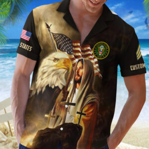 US Army, E 9 Army Sergeant Major – Button Hawaiian Shirt Gift for Men Dad 1