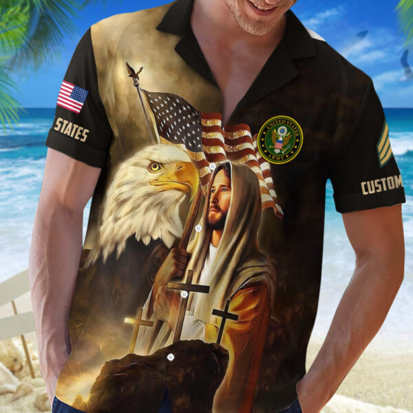 US Army, E 9 Army Sergeant Major – Button Hawaiian Shirt Gift for Men Dad