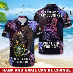 US Army, No One Gets Left Behind – Button Hawaiian Shirt Gift for Men Dad