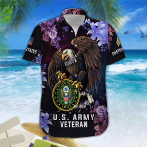 US Army, No One Gets Left Behind – Button Hawaiian Shirt Gift for Men Dad 1