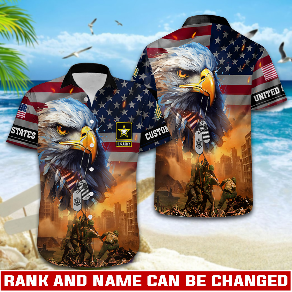 US Army, Honor, Duty, Service – Button Hawaiian Shirt Gift for Men Dad US Army, Honor, Duty, Service – Button Hawaiian Shirt Gift for Men Dad