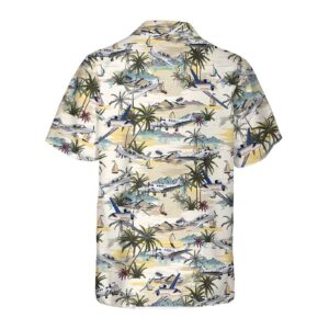 Army Aviation Aircraft Tropical Pattern Hawaiian Shirt, Tropical Aviation Shirt For Men 1