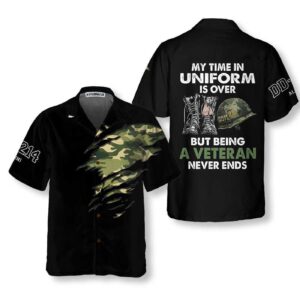 Veteran Never Ends Hawaiian Shirt - Proud Veteran Gift for Veteran Day 3