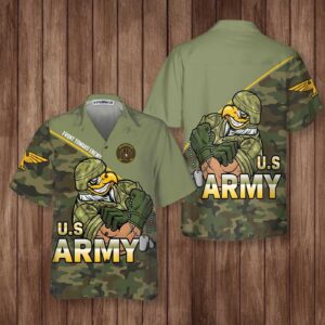 Front Toward Enemy U.S. Army Hawaiian Shirt, Proud Veteran Shirt, Best Gift For Army Veterans