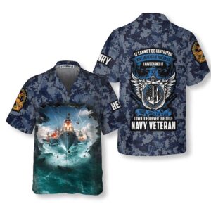 Proud Navy Veteran Custom Hawaiian Shirt - Meaningful Gift for Veteran Day 1