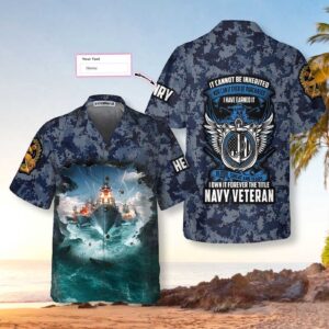 Proud Navy Veteran Custom Hawaiian Shirt - Meaningful Gift for Veteran Day