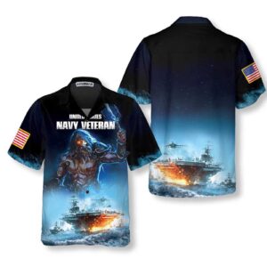 Proud Navy Veteran Hawaiian Shirt - Meaningful Gift for Veteran Day