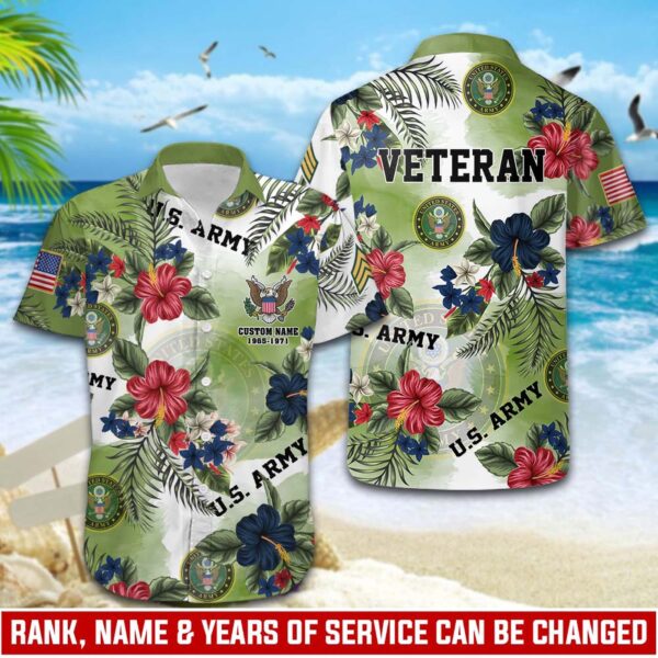 US Army, E 5 Army Sergeant – Button Hawaiian Shirt Gift for Men Dad