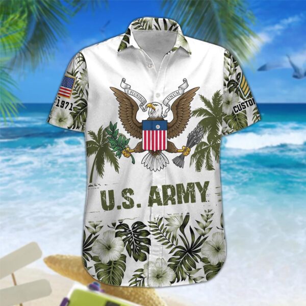 US Army, E 8 Army First Sergeant – Button Hawaiian Shirt Gift for Men Dad