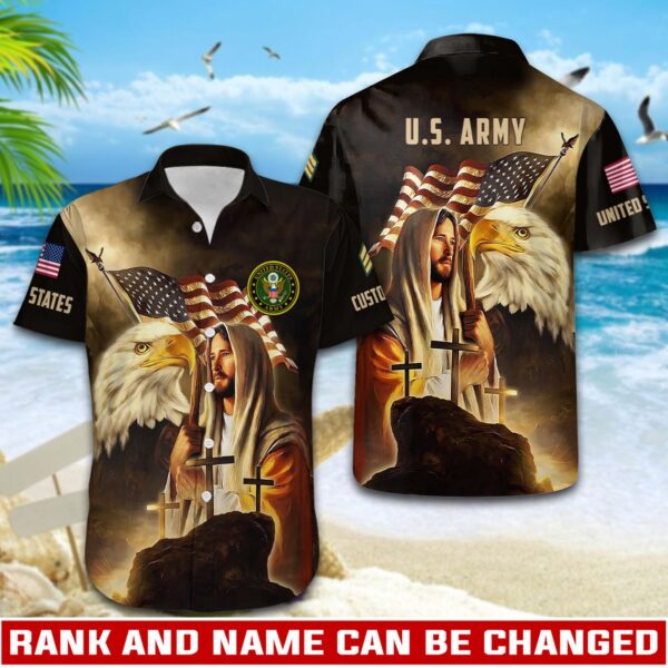 US Army, E 9 Army Sergeant Major – Button Hawaiian Shirt Gift for Men Dad