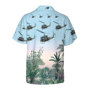 Us Army Helicopter Hawaiian Shirt, Tropical Helicopter Shirt For Men 1