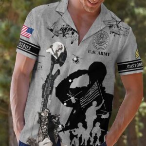 US Army, Once A Soldier, Always A Soldier – Button Hawaiian Shirt Gift for Men Dad 1