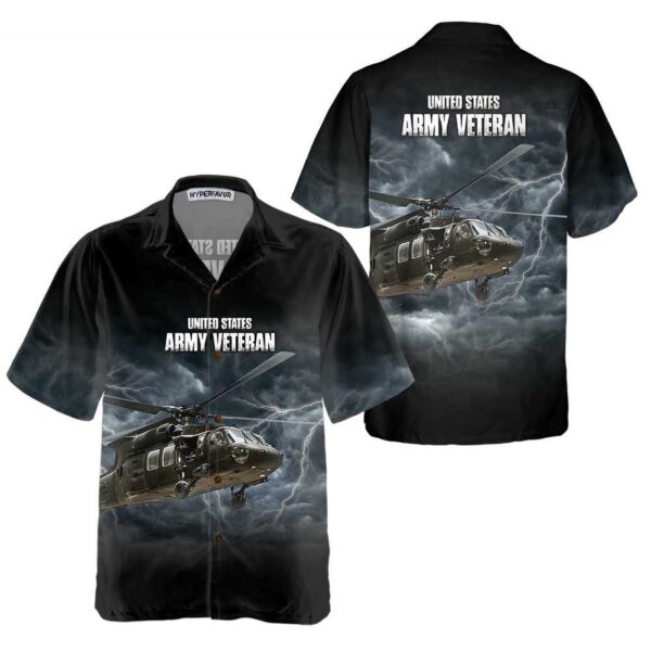 US Army Veteran Helicopter Hawaiian Shirt, Proud Helicopter Shirt For Men, Helicopter Gift